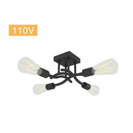 Lacyie Semi-recessed Ceiling Lamp Farmhouse Industrial Wind Ceiling Lamp