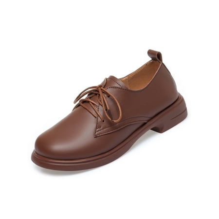 Rotosw Womens Dress Shoes Low Heel Work Shoe Lace Up Oxfords Comfort Chunky Flats Party Non-slip Red Brown 6
Rotosw Womens Dress Shoes Low Heel Work Shoe Lace Up Oxfords Comfort Chunky Flats Party Non-slip Red Brown 6
