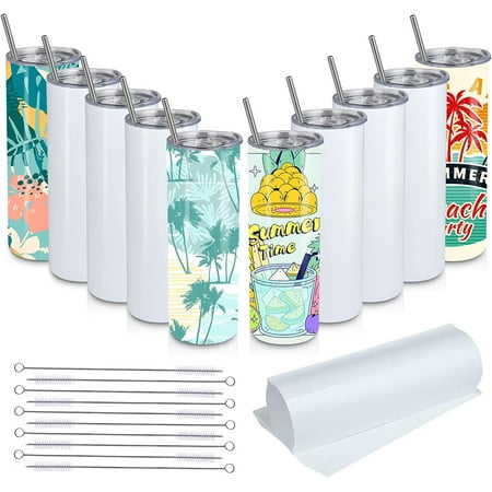20 Oz Skinny Tumbler Set 10 Pack Insulated Travel Stainless Steel Tumblers with Lids and Straws Double Wall Sublimation Tumblers Slim Water Tumbler Cup Vacuum Tumbler Travel Mug for Coffee (White)
20 Oz Skinny Tumbler Set 10 Pack Insulated Travel Stainless Steel Tumblers with Lids and Straws Double Wall Sublimation Tumblers Slim Water Tumbler Cup Vacuum Tumbler Travel Mug for Coffee (White)