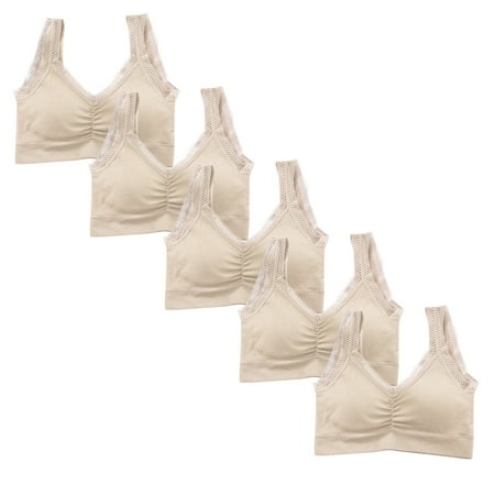 Fabiurt Women s Bra 5PC Comfortable Lace V Neck Gathering Versatile U Shaped Beauty Back With Chest Cushion Integrated Bra Beige
Fabiurt Women s Bra 5PC Comfortable Lace V Neck Gathering Versatile U Shaped Beauty Back With Chest Cushion Integrated Bra Beige