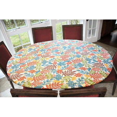 Covers For The Home Deluxe Elastic Edged Flannel Backed Vinyl Fitted Table Cover - Botanical Pattern - Oblong/Oval - Fits Tables up to 48 W x 68 Diameter
Covers For The Home Deluxe Elastic Edged Flannel Backed Vinyl Fitted Table Cover - Botanical Pattern - Oblong/Oval - Fits Tables up to 48 W x 68 Diameter