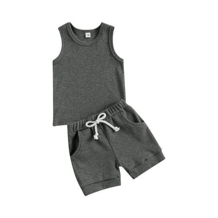 CIYCuIT Toddler Baby Boy 2pcs Sleeveless Outfit Summer Shorts Set Tank Top Pocket Short Pants Clothes
CIYCuIT Toddler Baby Boy 2pcs Sleeveless Outfit Summer Shorts Set Tank Top Pocket Short Pants Clothes