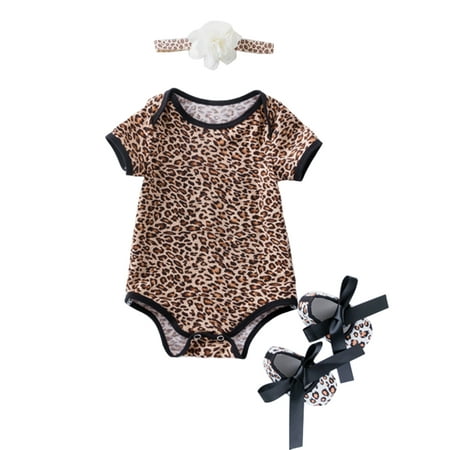 WIBACKER Newborn Baby Shower Gifts Outfits Leopard Romper Headband Shoes Baby Girls Birthday Clothes
WIBACKER Newborn Baby Shower Gifts Outfits Leopard Romper Headband Shoes Baby Girls Birthday Clothes
