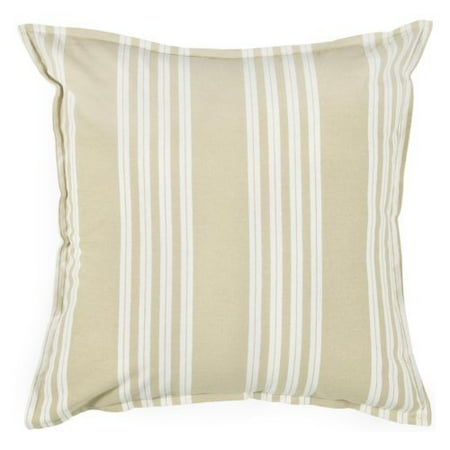 Rizzy Home Printed Neutral Stripe Decorative Cotton Throw Pillow - Walmart.com