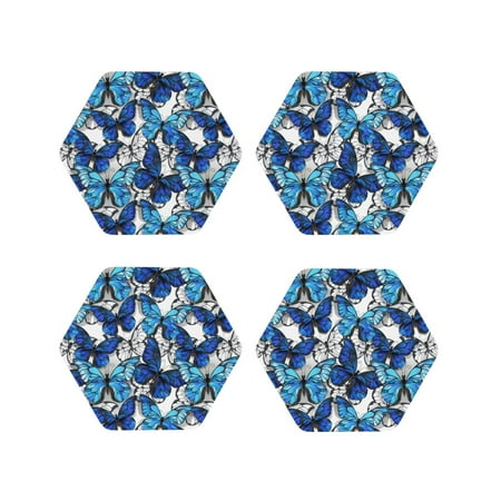 Leather Coasters with Heat-resistant for Drinks Blue and White Butterflies -标题2 Hexagon
Leather Coasters with Heat-resistant for Drinks Blue and White Butterflies -标题2 Hexagon