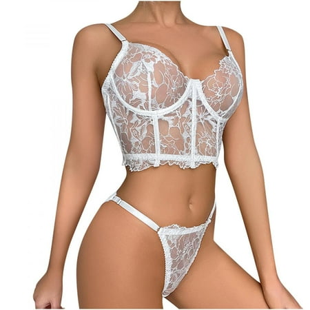 Summer Savings Clearance! PEZHADA Sexy Lingerie for Women Women s Fashion Casual Embroidery Steel Ring Perspective Slim Lingerie Sets White L
Summer Savings Clearance! PEZHADA Sexy Lingerie for Women Women s Fashion Casual Embroidery Steel Ring Perspective Slim Lingerie Sets White L