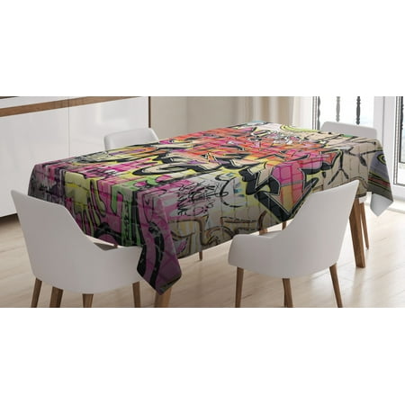 Urban Graffiti Tablecloth Wild Style Complex Creative Surreal Worlds of Graffiti Comics and Paintings Rectangular Table Cover for Dining Room Kitchen 52 X 70 Inches Multicolor by Ambesonne
Urban Graffiti Tablecloth Wild Style Complex Creative Surreal Worlds of Graffiti Comics and Paintings Rectangular Table Cover for Dining Room Kitchen 52 X 70 Inches Multicolor by Ambesonne