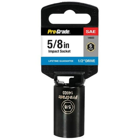 Pro-Grade 14603 0.5 Drive x 0.62 in. 6 Point Impact Socket