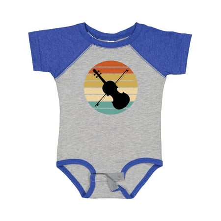Inktastic Violin Music Retro Sunset Gift Baby Boy or Baby Girl Bodysuit