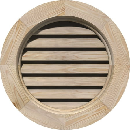 36 W x 36 H Round Gable Vent (41 W x 41 H Frame Size): Unfinished Functional Smooth Pine Gable Vent w/ Brick Mould Face Frame
36 W x 36 H Round Gable Vent (41 W x 41 H Frame Size): Unfinished Functional Smooth Pine Gable Vent w/ Brick Mould Face Frame