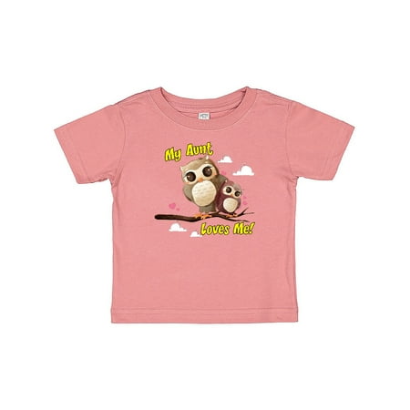 Inktastic My Aunt Loves Me Owl Gift Baby Boy or Baby Girl T-Shirt