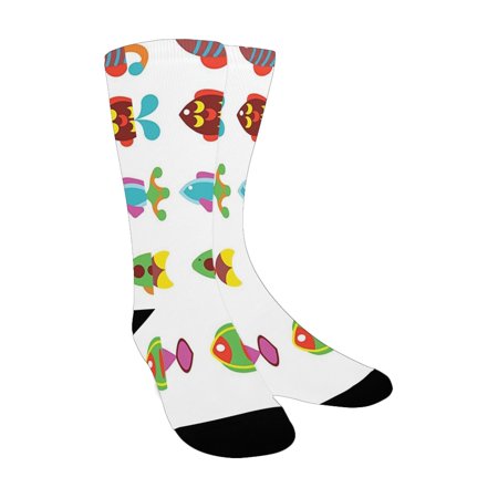 Ocean Animal Decor Baby Fish Crew in Colors with Funny Lines and Circles Childish Fauna Print Multi Custom Socks for Women
Ocean Animal Decor Baby Fish Crew in Colors with Funny Lines and Circles Childish Fauna Print Multi Custom Socks for Women