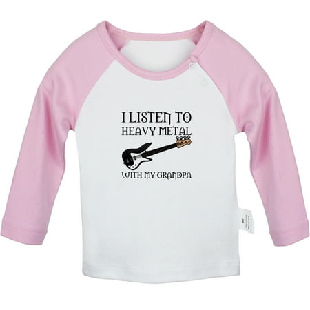 I Listen To Heavy Metal With My Grandpa Funny T shirt For Baby Newborn Babies T-shirts Infant Tops 0-24M Kids Graphic Tees Clothing (Long Pink Raglan T-shirt 0-6 Months)
I Listen To Heavy Metal With My Grandpa Funny T shirt For Baby Newborn Babies T-shirts Infant Tops 0-24M Kids Graphic Tees Clothing (Long Pink Raglan T-shirt 0-6 Months)