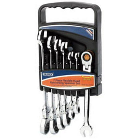 Draper 25396 7Pc Hi-Torq Metric Flexible Head Ratcheting Combi Spanner Set
Draper 25396 7Pc Hi-Torq Metric Flexible Head Ratcheting Combi Spanner Set