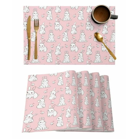 6 Pcs Pink Bunny Texture Kitchen Placemat Dining Table Decor Table Mat Home Decor Coffee Tea Pad Cup
6 Pcs Pink Bunny Texture Kitchen Placemat Dining Table Decor Table Mat Home Decor Coffee Tea Pad Cup