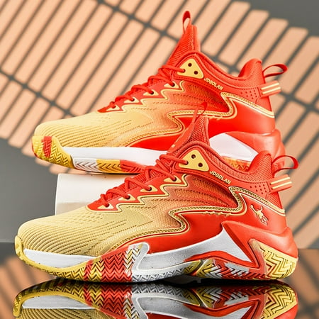 Men s Sneakers With Breathable Mesh Non-slip Wear-resistant Shock Absorption Basketball Sneakers For Court Sports Shoes Running Shoes