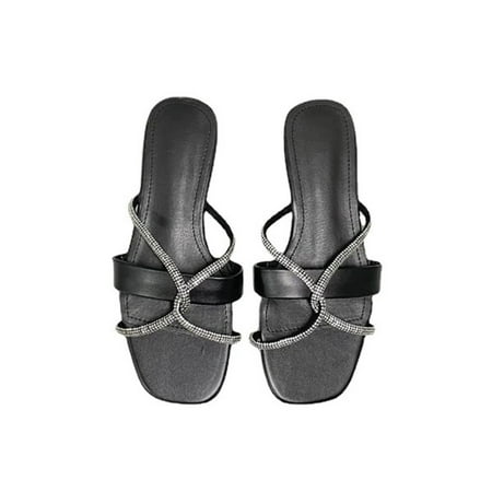 Bnwani Sandals Shoes for Women 2022 Summer New Plus Size Women s Sandals and Rhinestone Flat Slippers Black 8.5
Bnwani Sandals Shoes for Women 2022 Summer New Plus Size Women s Sandals and Rhinestone Flat Slippers Black 8.5