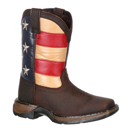 Lil Durango Little Kids Flag Western Boot Size 1(M)