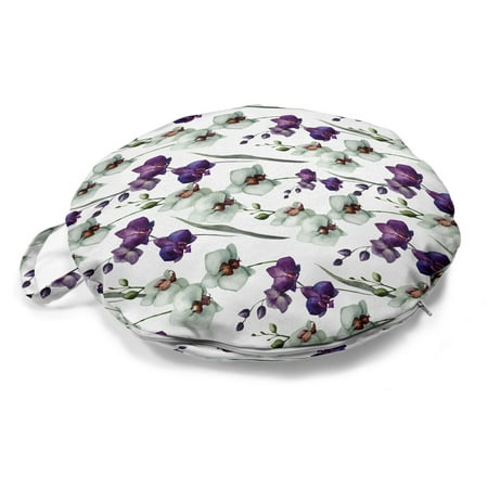 Watercolor Flower Round Floor Cushion with Handle Wild Orchid Family Flowerpot Plants with Blooms Romantic Floral Art Decorative Pillow for Living Room & Dorms 18 Round Purple White by Ambesonne
Watercolor Flower Round Floor Cushion with Handle Wild Orchid Family Flowerpot Plants with Blooms Romantic Floral Art Decorative Pillow for Living Room & Dorms 18 Round Purple White by Ambesonne