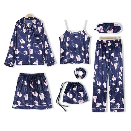 Strap Sleepwear Pyjamas Women s 7 Pieces Pink Pajamas Sets Satin Silk Lingerie Homewear Sleepwear Pyjamas Set Pijamas For Woman
Strap Sleepwear Pyjamas Women s 7 Pieces Pink Pajamas Sets Satin Silk Lingerie Homewear Sleepwear Pyjamas Set Pijamas For Woman