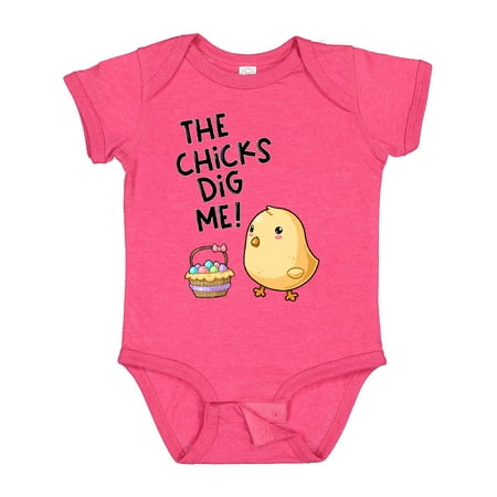 Inktastic The Chicks Dig Me Easter Baby Chick with Basket and Eggs Gift Baby Boy or Baby Girl Bodysuit
Inktastic The Chicks Dig Me Easter Baby Chick with Basket and Eggs Gift Baby Boy or Baby Girl Bodysuit