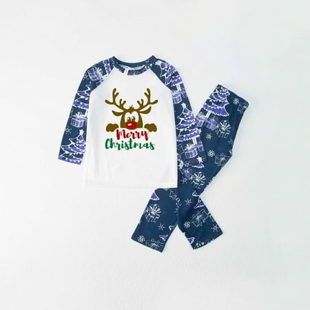 DAETIROS Skin Friendly Beach Home Cute Pajamas Christmas Two-piece Parent-child clothing Blue
DAETIROS Skin Friendly Beach Home Cute Pajamas Christmas Two-piece Parent-child clothing Blue