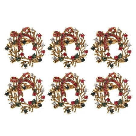 Sofullue 6-piece Wreath Napkin Ring Suitable for Christmas Table Setting Wedding Reception Christmas Thanksgiving and Family
Sofullue 6-piece Wreath Napkin Ring Suitable for Christmas Table Setting Wedding Reception Christmas Thanksgiving and Family