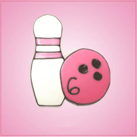 Pink Bowling Pin and Ball Cookie Cutter Pink Bowling Pin and Ball Only one pieces