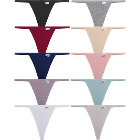 FINETOO G-String Thongs for Women Cotton Panties Stretch T-back Tangas Low Rise Hipster Underwear Sexy S-XL 10 Pack
FINETOO G-String Thongs for Women Cotton Panties Stretch T-back Tangas Low Rise Hipster Underwear Sexy S-XL 10 Pack