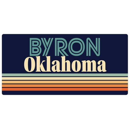 Byron Oklahoma 5 x 2.5-Inch Fridge Magnet Retro Design