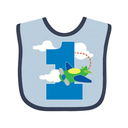 Inktastic 1st Birthday Airplane Pilot 1 Year Boys Gift Baby Boy Bib