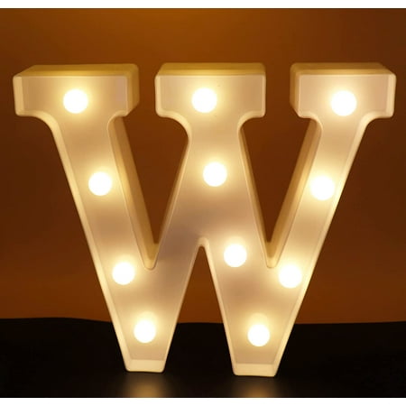 Morttic LED Letter Lights Alphabet Light Up Sign Night Light for Home Party Wedding Decoration - W
Morttic LED Letter Lights Alphabet Light Up Sign Night Light for Home Party Wedding Decoration - W