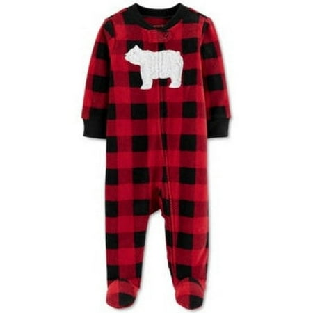 Carter s Baby Boys Fleece Footed Pajamas Choose Sz/Color: 3Mo/Bear Buffalo