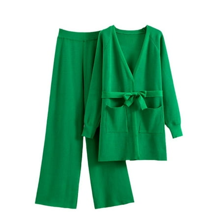 oieyuz Long Sleeve Lounge Sets for Women Comfy V-Neck Adjustable Belt Tops Trousers Leisure 2 Piece Match Suits
oieyuz Long Sleeve Lounge Sets for Women Comfy V-Neck Adjustable Belt Tops Trousers Leisure 2 Piece Match Suits