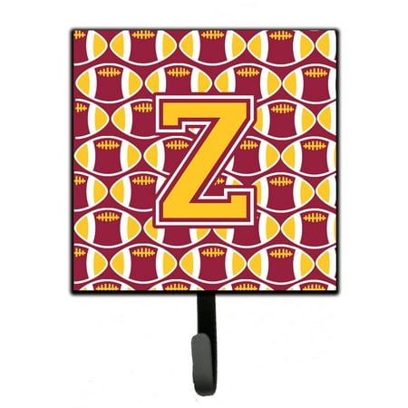 Carolines Treasures CJ1081-ZSH4 Letter Z Football Maroon and Gold Leash or Key Holder 7Hx4.25W multicolor 
Carolines Treasures CJ1081-ZSH4 Letter Z Football Maroon and Gold Leash or Key Holder 7Hx4.25W multicolor