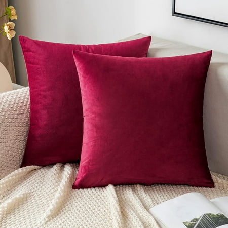 EMEMA Pack of 2 Velvet Throw Pillow Covers Decorative Square Pillowcase Soft Solid Cushion Case for Sofa Bedroom Chair Car 16x16 Inch Red Wine
EMEMA Pack of 2 Velvet Throw Pillow Covers Decorative Square Pillowcase Soft Solid Cushion Case for Sofa Bedroom Chair Car 16x16 Inch Red Wine