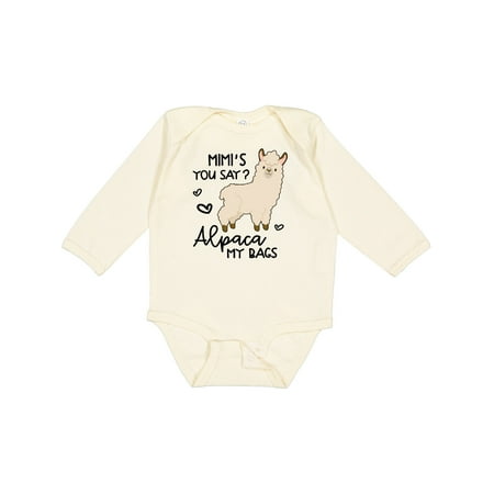 Inktastic Mimi s You Say Alpaca My Bags Gift Baby Boy or Baby Girl Long Sleeve Bodysuit
Inktastic Mimi s You Say Alpaca My Bags Gift Baby Boy or Baby Girl Long Sleeve Bodysuit
