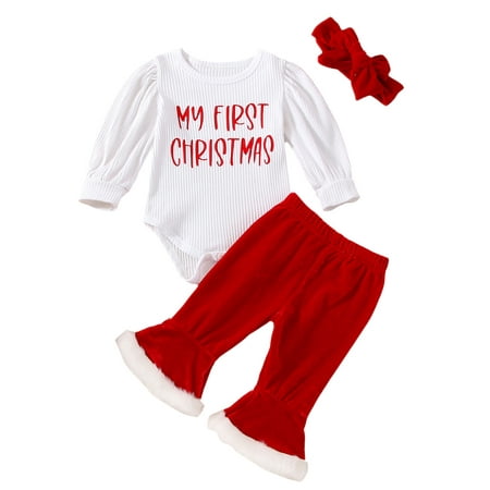 Ma&Baby 3pcs Christmas Baby Girls Clothes Long Puff Sleeve Romper and Flared Pants Set for Valentine s Day 
Ma&Baby 3pcs Christmas Baby Girls Clothes Long Puff Sleeve Romper and Flared Pants Set for Valentine s Day