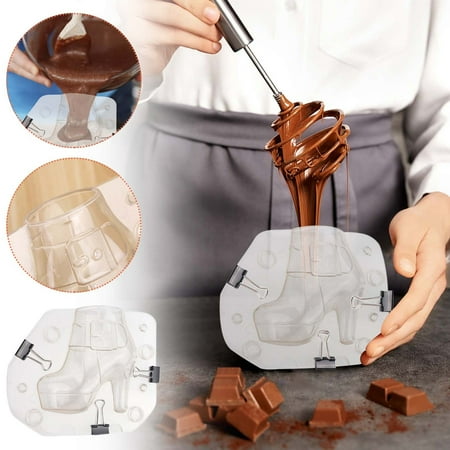 XEOVHVLJ Clearance 3D Women s Boots Chocolate Creative High Heels Chocolate Plastic Cake Baking Tool