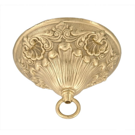 B&P Lamp® Large Canopy W/Heavy Loop 6 1/4 Dia. Unfinished Brass