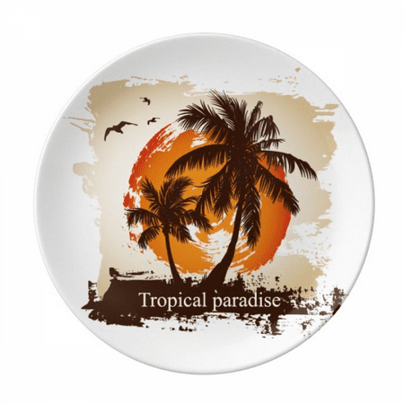 Beach Coconut Tree Pattern Illustration Plate Decorative Porcelain Salver Tableware Dinner Dish
Beach Coconut Tree Pattern Illustration Plate Decorative Porcelain Salver Tableware Dinner Dish