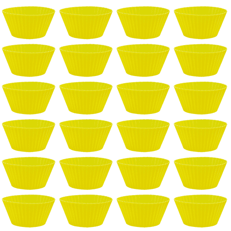 Cupcake Molds Reusable Silicone Baking Cases Muffin Molds Yellow