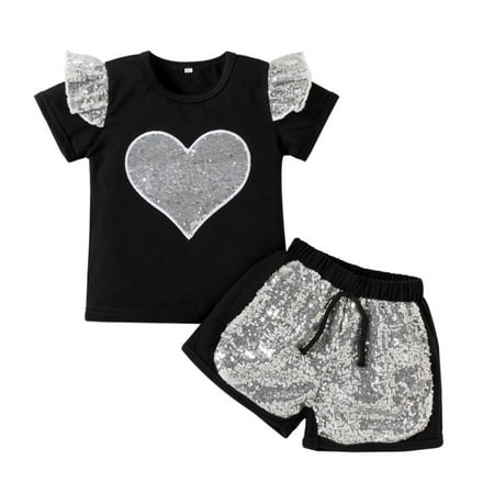 EHTMSAK Infant Baby Toddler Children Girl 2PCS Summer Clothing Set T Shirts and Set Short Sleeve Outfits Black 6M-4Y 90
EHTMSAK Infant Baby Toddler Children Girl 2PCS Summer Clothing Set T Shirts and Set Short Sleeve Outfits Black 6M-4Y 90