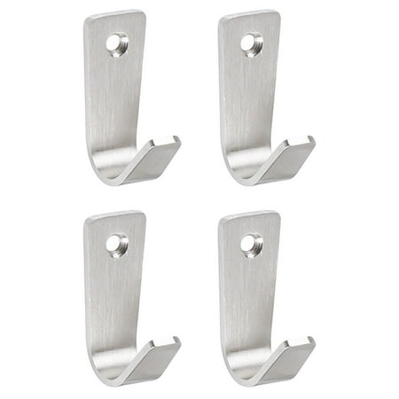 NUOLUX 4 Pcs Stainless Steel Hooks Rust-proof Hooks Wall Hooks Coat Hooks Home Supplies