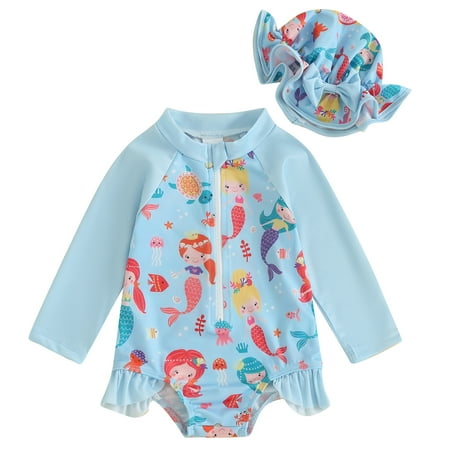 Baby Girls Swimsuit Strawberry Flower Mermaid Bikini with Hat Newborn Swimwear for Summer Bathing 18-24 Months
Baby Girls Swimsuit Strawberry Flower Mermaid Bikini with Hat Newborn Swimwear for Summer Bathing 18-24 Months
