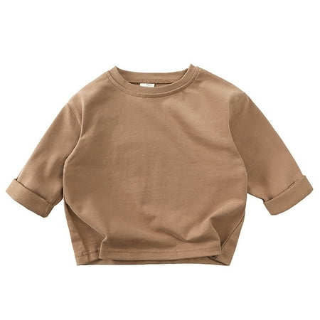 Hbdhejl Toddler Boys Girls Shirts Long Sleeve Solid Color Cotton T Shirt Tops Kids Fall Clothes Khaki 3-4 Years
Hbdhejl Toddler Boys Girls Shirts Long Sleeve Solid Color Cotton T Shirt Tops Kids Fall Clothes Khaki 3-4 Years
