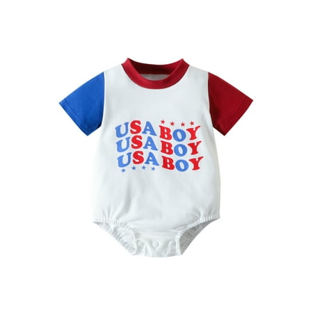 4th of July Newborn Infant Baby Boy Girl Romper Letters Print Short Sleeve Onesie Bodysuits Independence Day Clothes
4th of July Newborn Infant Baby Boy Girl Romper Letters Print Short Sleeve Onesie Bodysuits Independence Day Clothes
