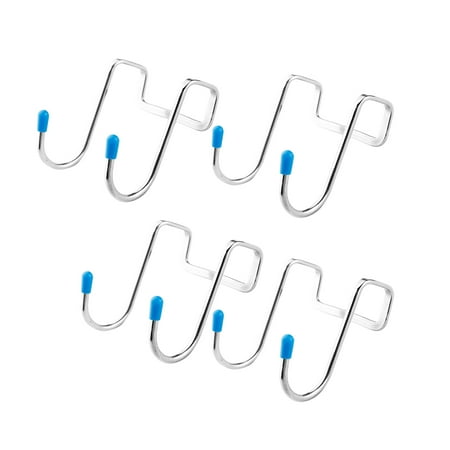 4Pcs 304 Stainless Steel Hook S Shape Double Hanging Hooks Nail-Free Hanger for Hat Clothes Prop (Flat Double Hook Blue Rubber Sl
4Pcs 304 Stainless Steel Hook S Shape Double Hanging Hooks Nail-Free Hanger for Hat Clothes Prop (Flat Double Hook Blue Rubber Sl
