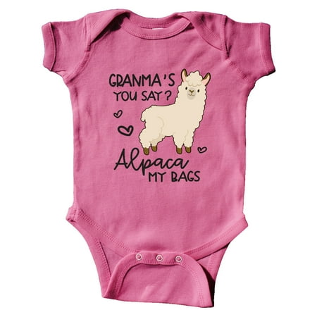 Inktastic Granma s You Say Alpaca My Bags Gift Baby Boy or Baby Girl Bodysuit