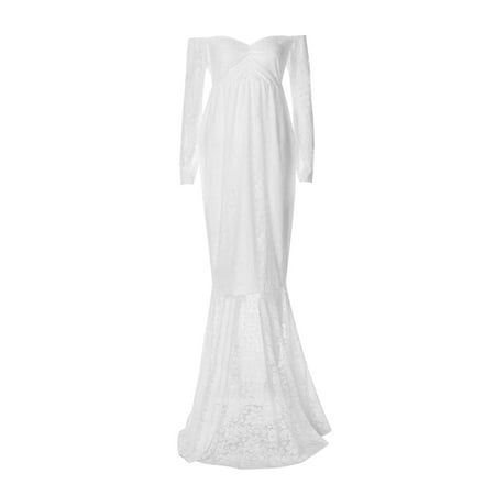 Odeerbi Maternity Dress for Photoshoot Ladies Fashion Erogenous Lace Long Sleeve Photography Mopping Long Dress White
Odeerbi Maternity Dress for Photoshoot Ladies Fashion Erogenous Lace Long Sleeve Photography Mopping Long Dress White